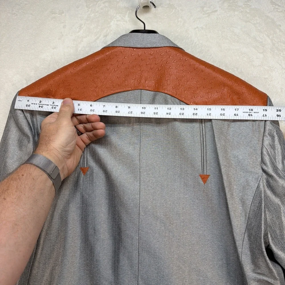 Western Rockabilly‎ Blazer Mens 46 Gray Stagewear Country Western Jacket Vintage